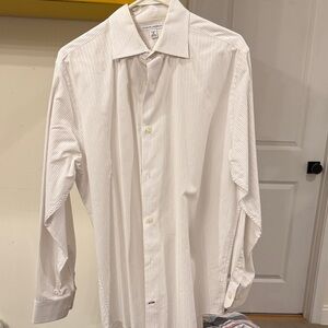 Banana Republic White Pinstripe Dress Shirt